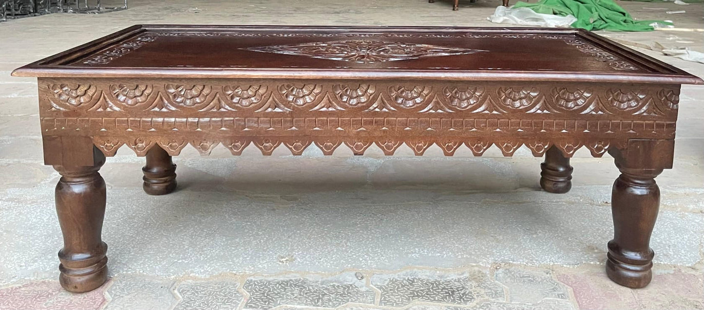 Hand Carved Indian Mughal Elephant Design swing
