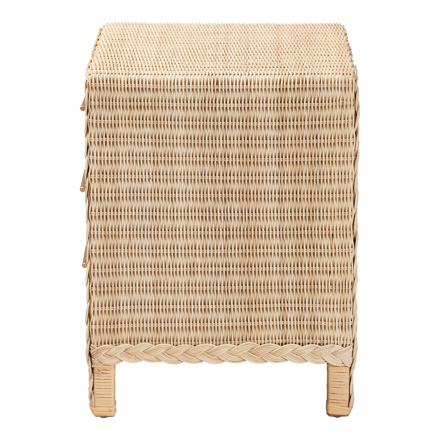 Calvin & Bay Unica Natural Rattan 3 Drawer Nightstand/ Bedside Table