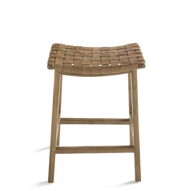 Aeterna Solid Wood Recamier Bar/Counter Stool