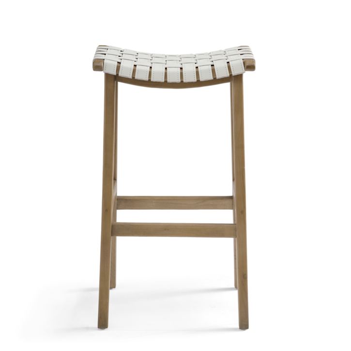 Aeterna Solid Wood Recamier Bar/Counter Stool