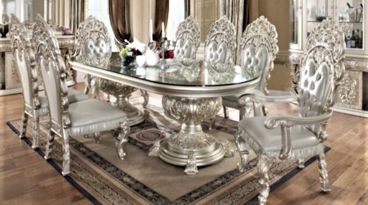 Magnisy Hand Carved European Dining Table Set