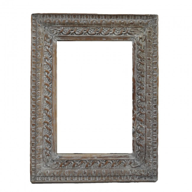 Hand Carved Designer Mirror Frame Distressed