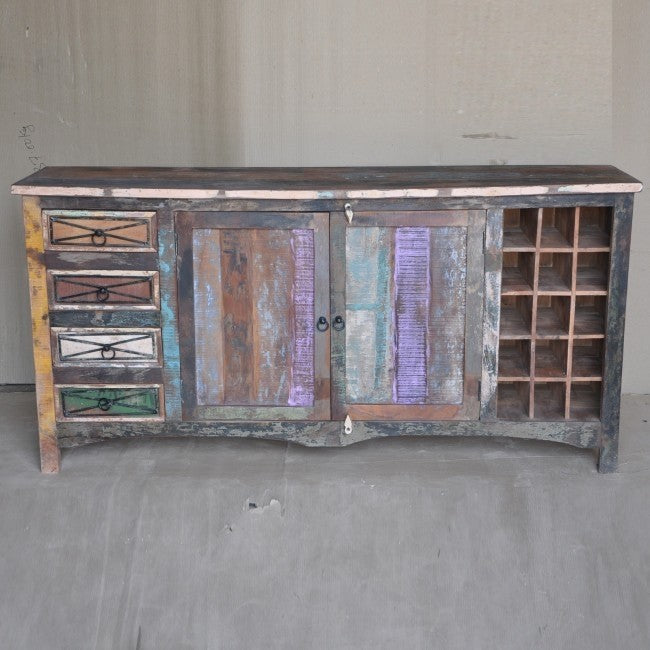 RUSTICA MULTICOLORED WOODEN SIDEBOARD