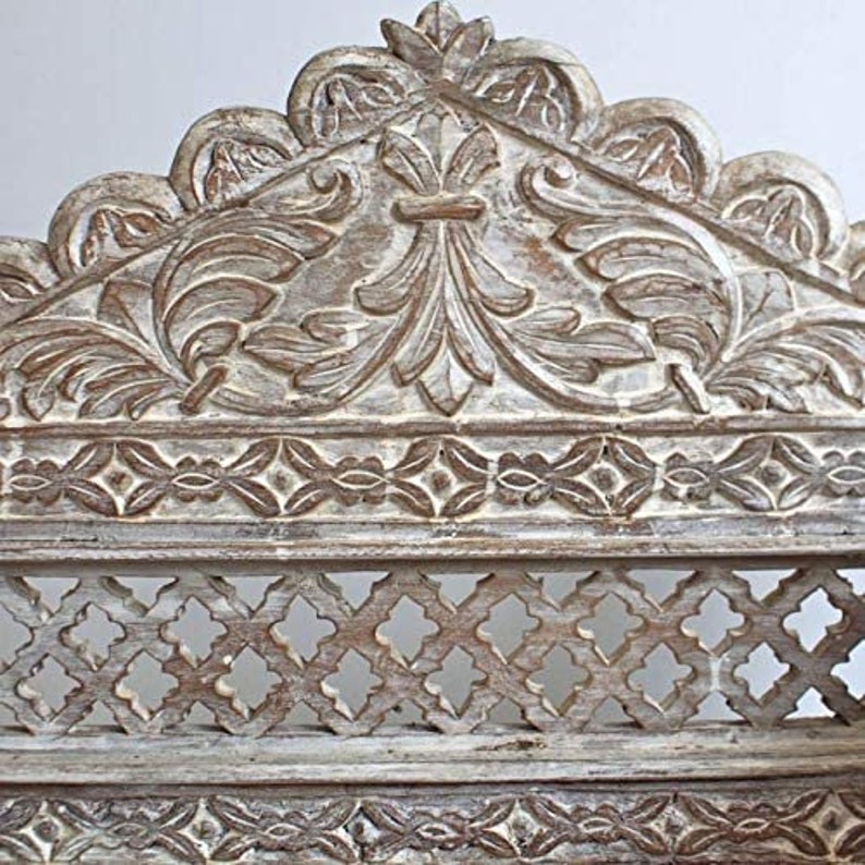 INDIAN HAND CARVED MAHARAJA RECLAIMED WOODEN CHAIR