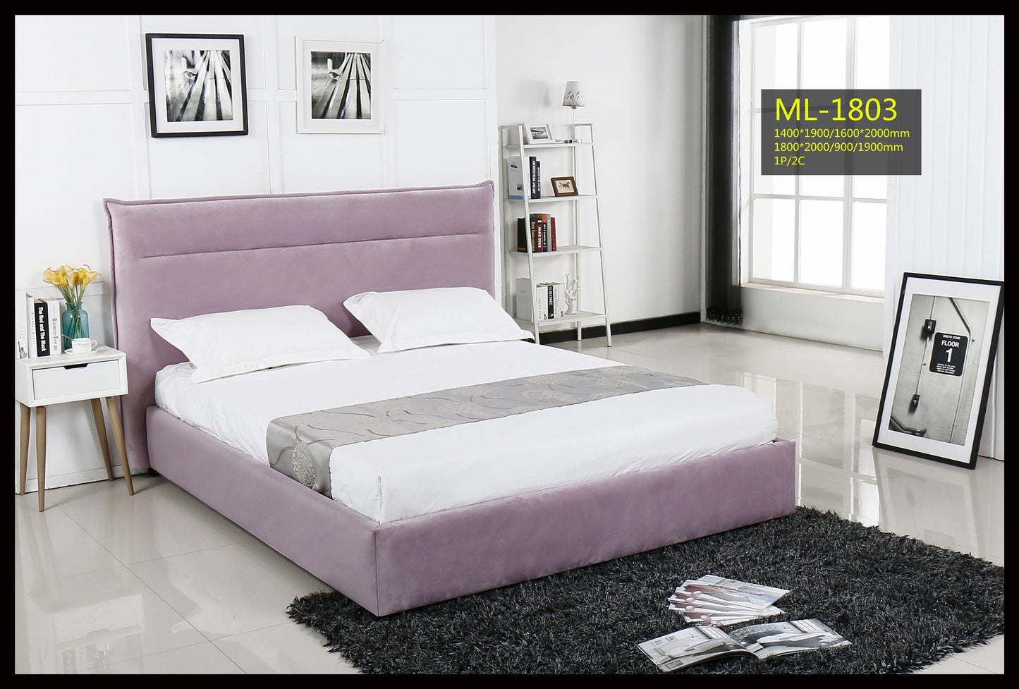 PF1803 Upholstered Bed Frame