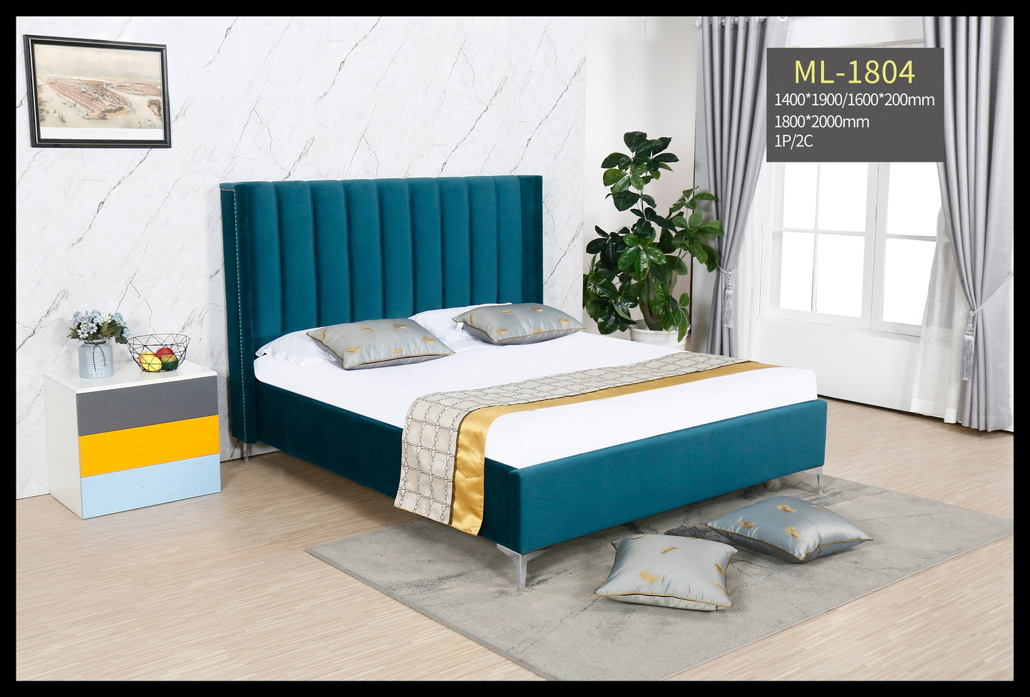 PF1804 Upholstered Bed Frame