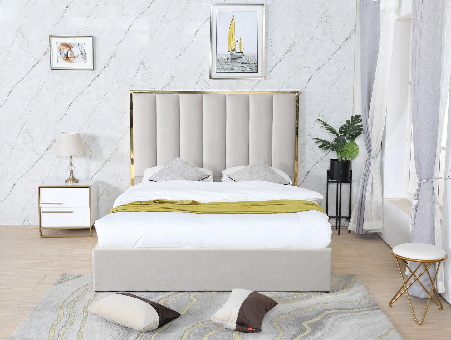 PF1901 Upholstered Bed Frame