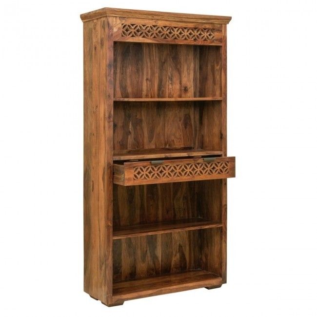 ALLY Hand Carved Book case with 1 Drawer