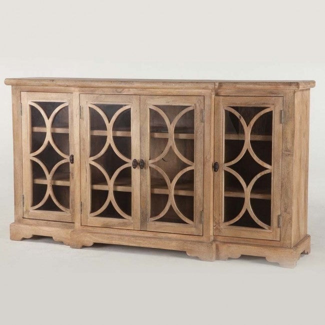 FRENCH ARCHED GLASS DOOR SIDEBOARD
