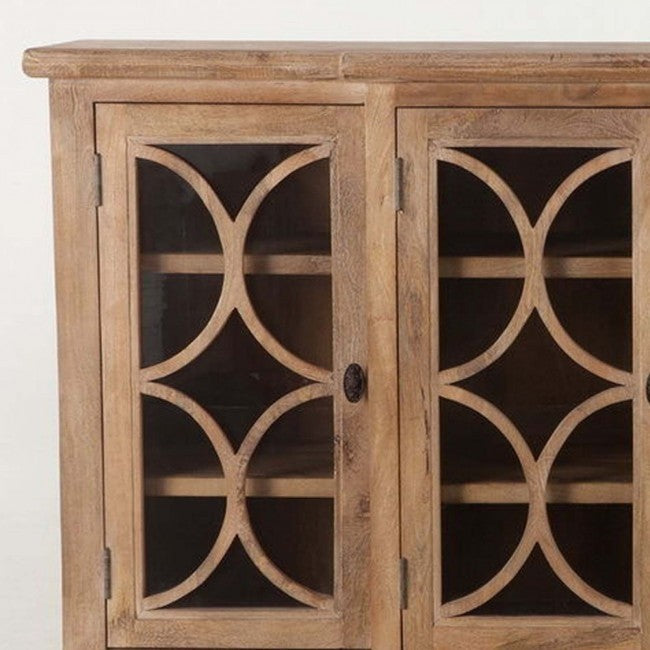 FRENCH ARCHED GLASS DOOR SIDEBOARD