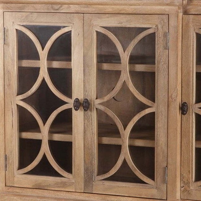 FRENCH ARCHED GLASS DOOR SIDEBOARD