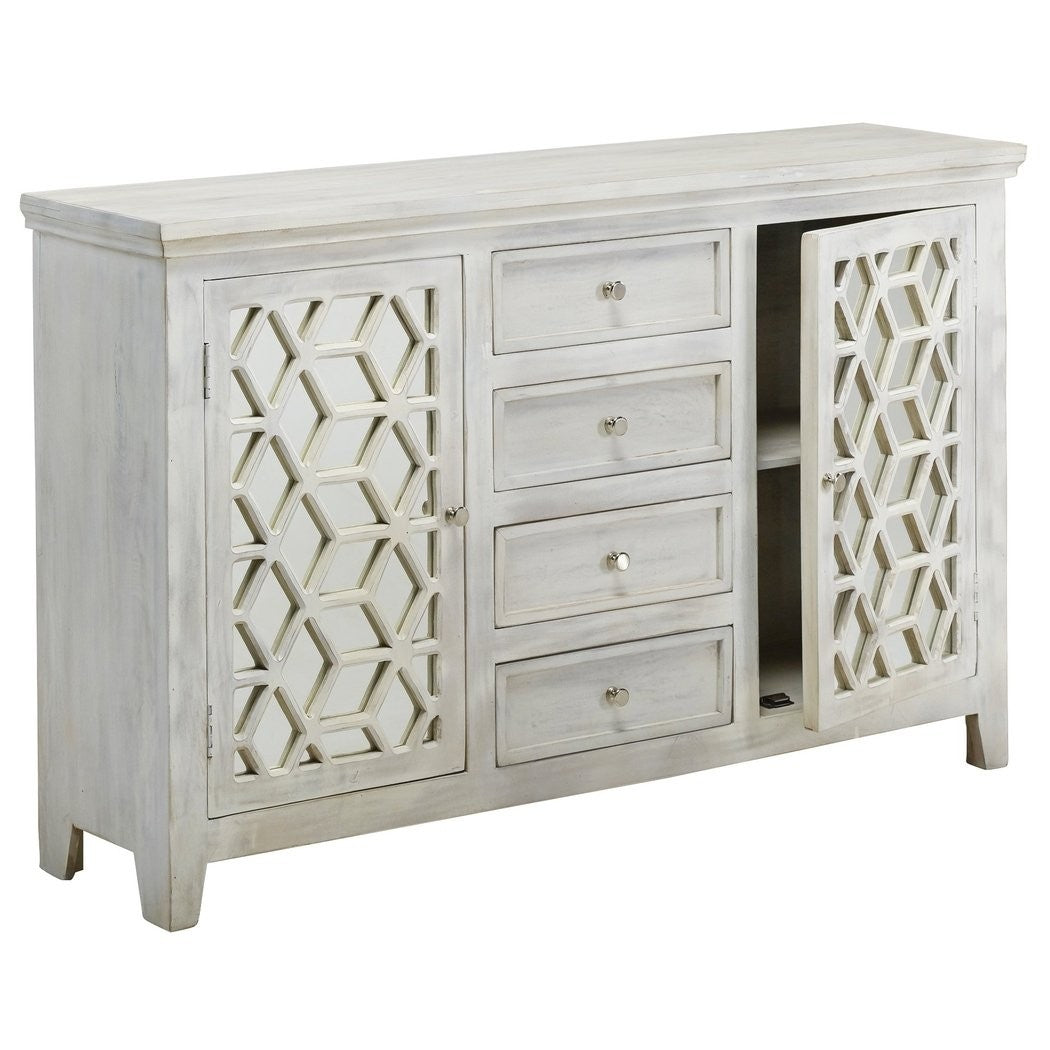Hand Carved Mirrored Sideboard