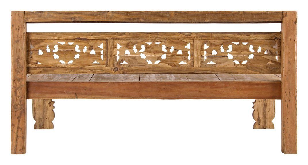 JAVA Hand Carved Wooden Bench