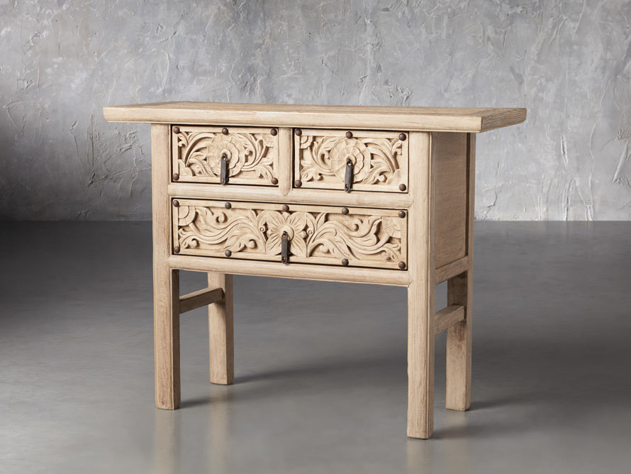 Rasruman Hand Carved Solid Wood Hall Table
