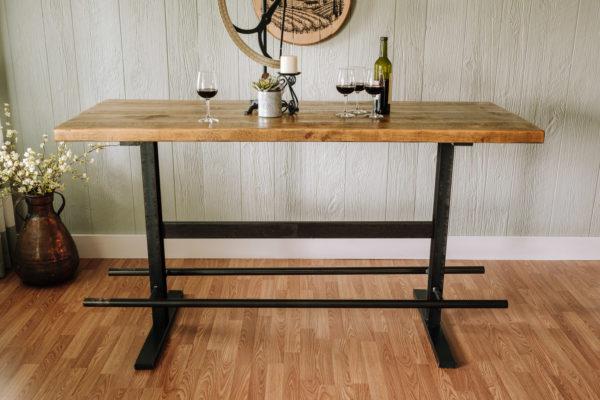 Baler Industrial Hand made Iron Beam Bar Table