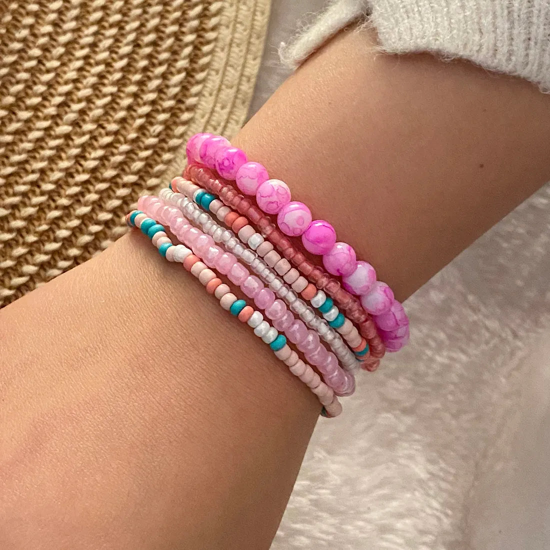 Casual Wedding Round Seed Bead Beaded Women's Bracelets