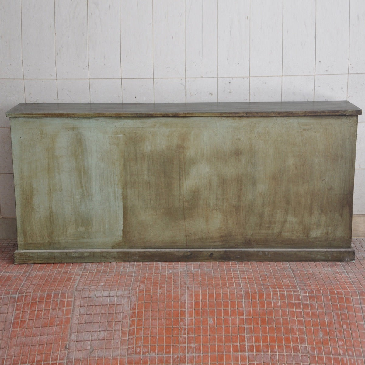 RAINBOW CARVED 3 DOOR WOODEN SIDEBOARD-Green-180-40-90