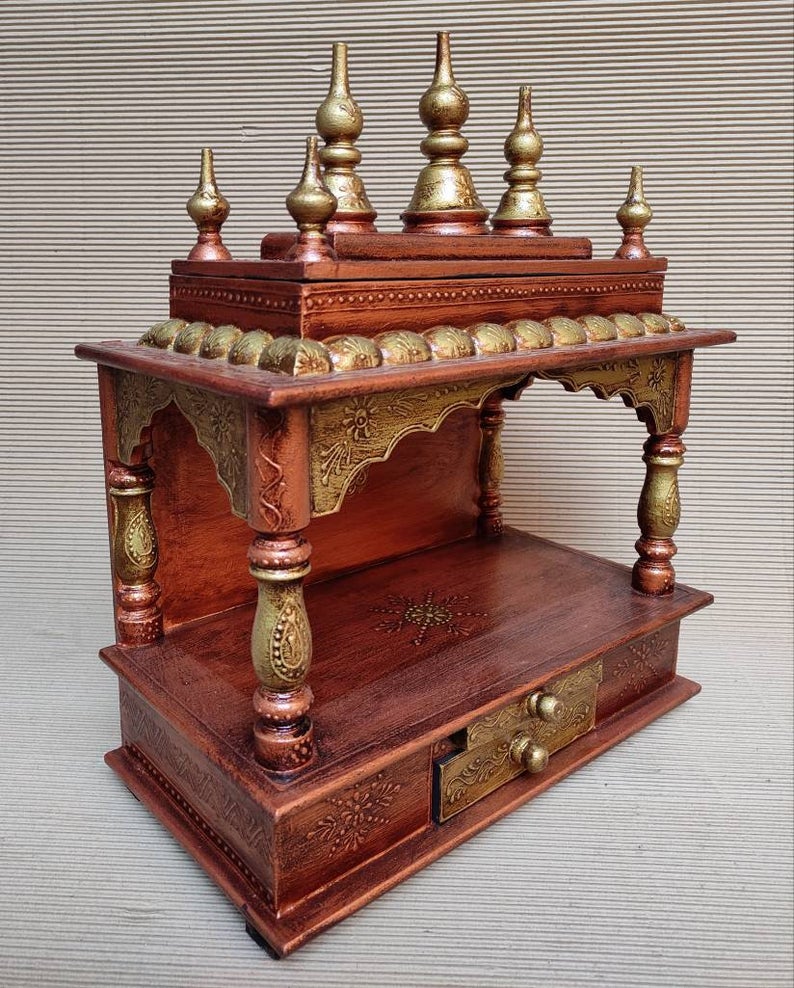 Mandla hand Carved Wooden Temple / Puja Ghar / Indian Temple