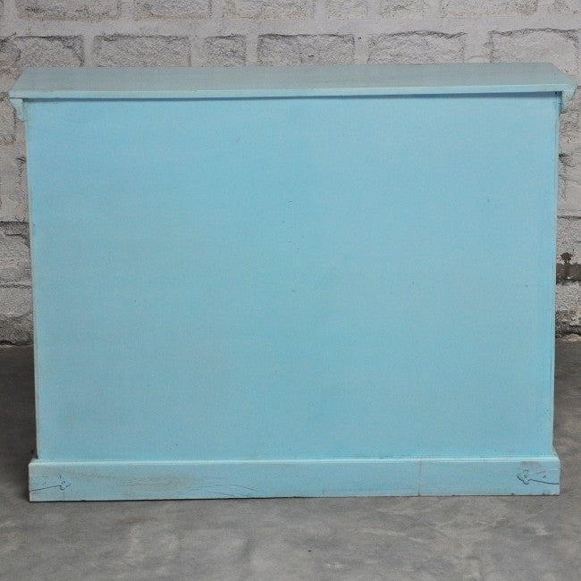X DESIGN SOLID WOOD DOOR SIDEBOARD-Turquoise-110-40-90