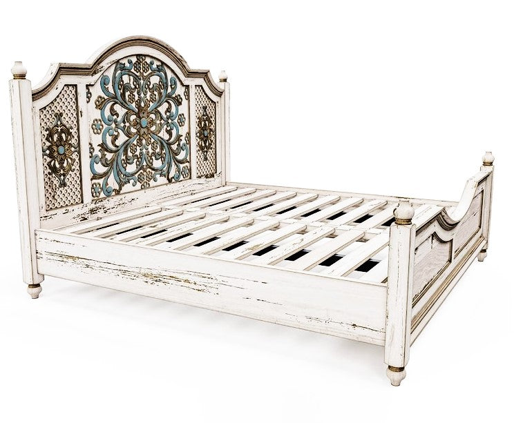 Huda Hand Carved Solid Wooden Bed / Bedroom Set