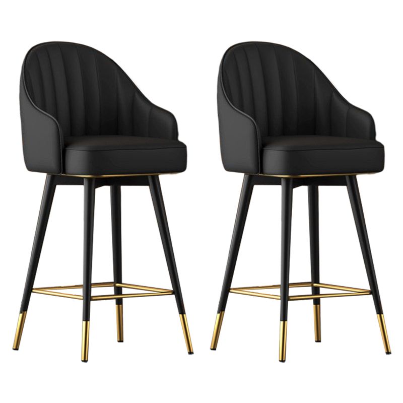 Abra Faux leather Bar Stool with steel Legs.