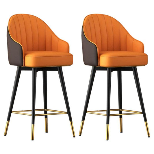 Abra Faux leather Bar Stool with steel Legs.