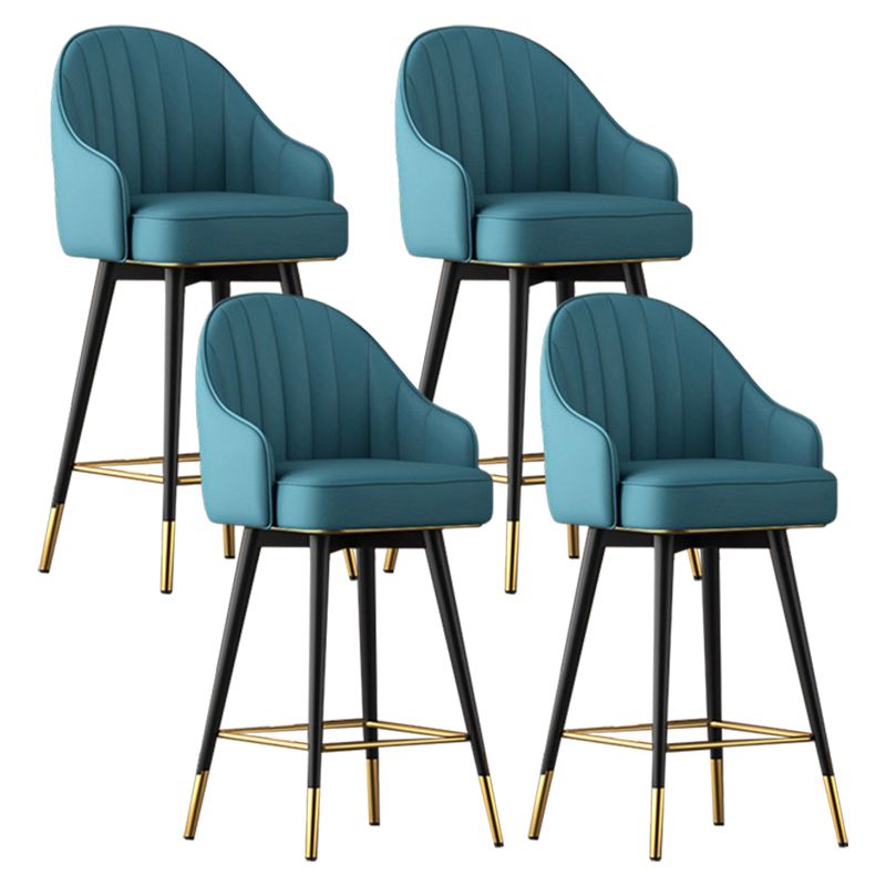 Abra Faux leather Bar Stool with steel Legs.