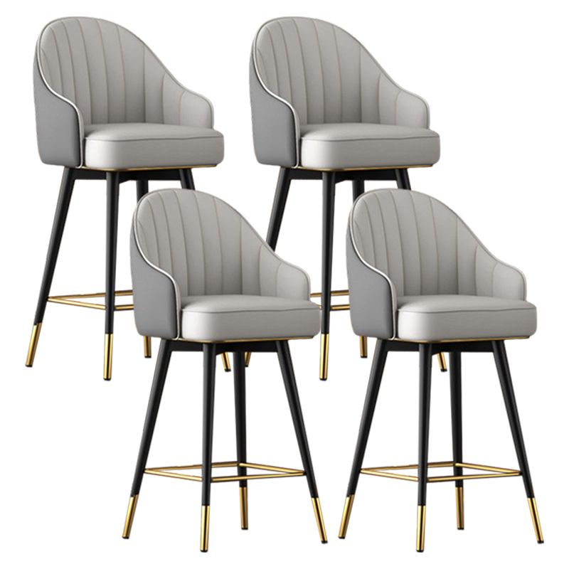 Abra Faux leather Bar Stool with steel Legs.