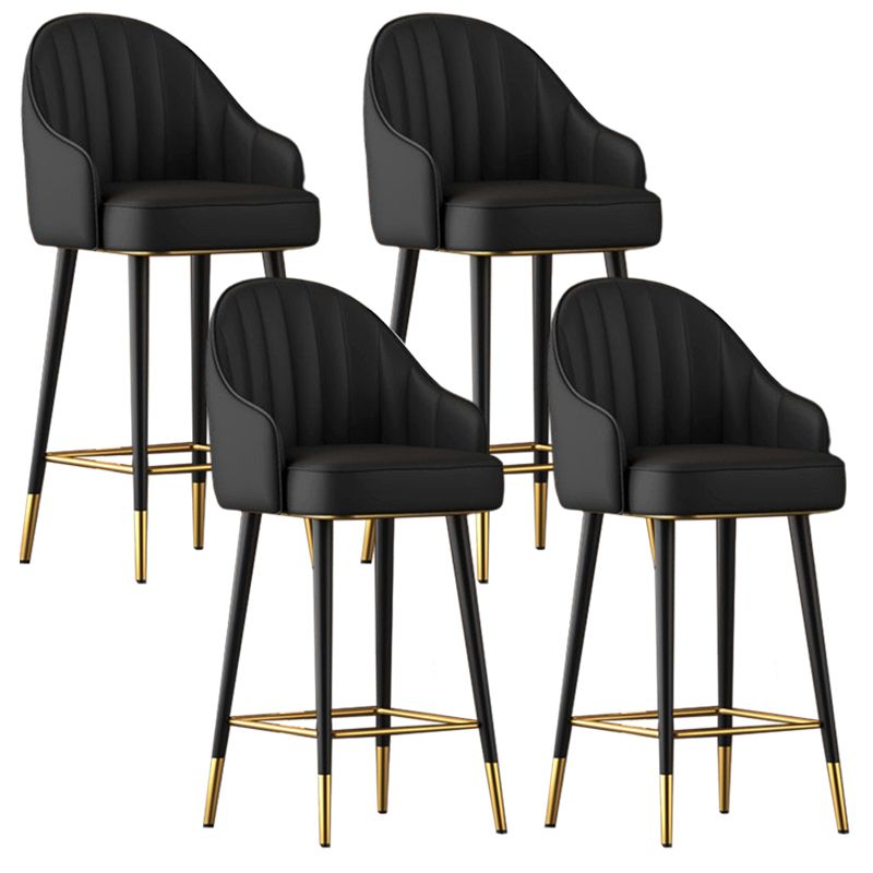 Abra Faux leather Bar Stool with steel Legs.