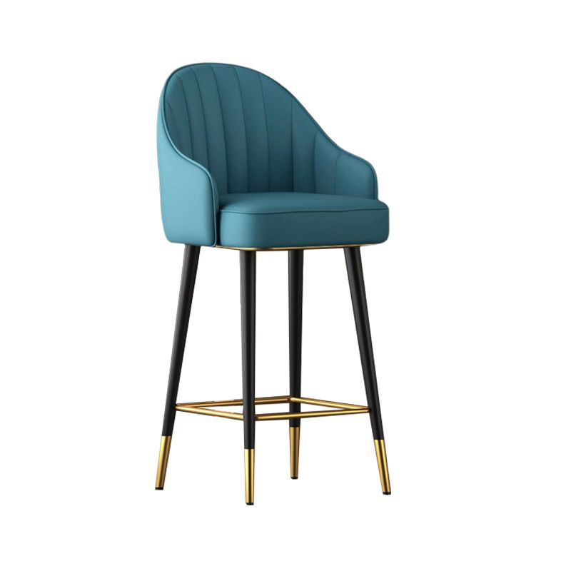 Abra Faux leather Bar Stool with steel Legs.