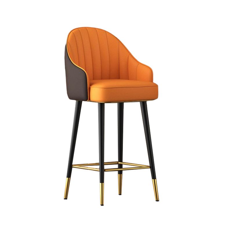 Abra Faux leather Bar Stool with steel Legs.