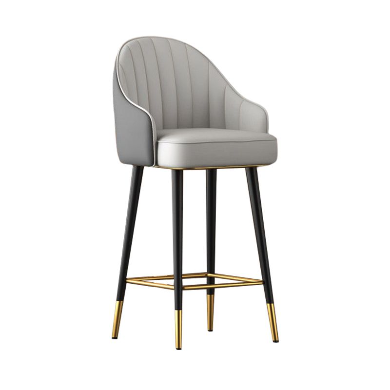 Abra Faux leather Bar Stool with steel Legs.