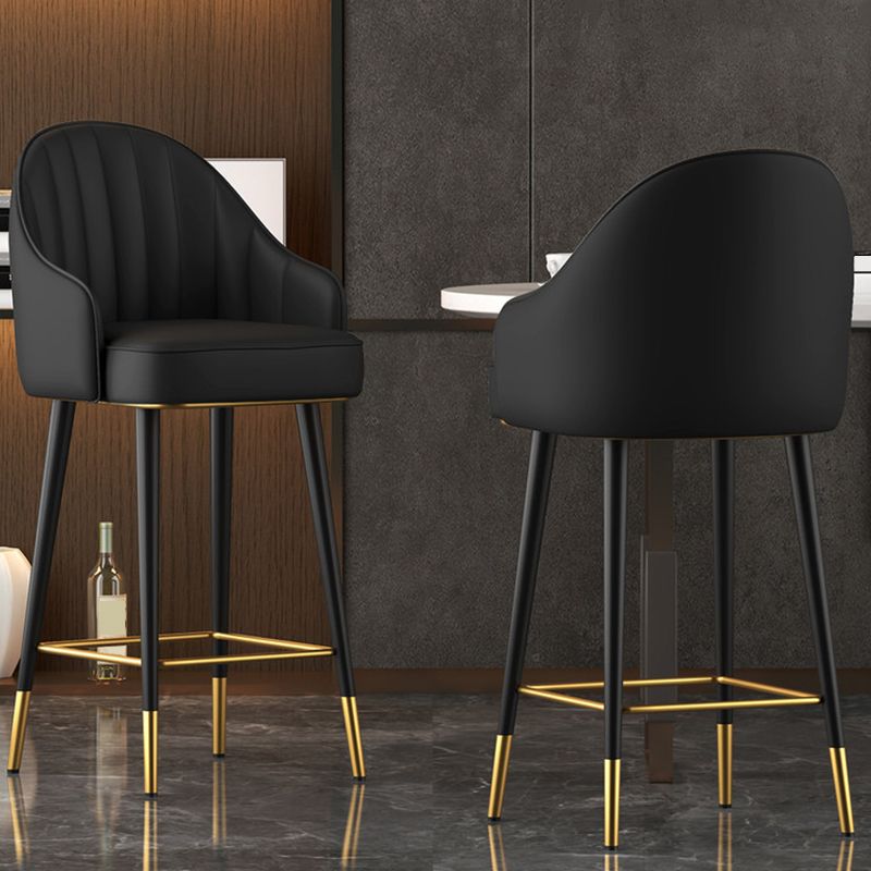 Abra Faux leather Bar Stool with steel Legs.