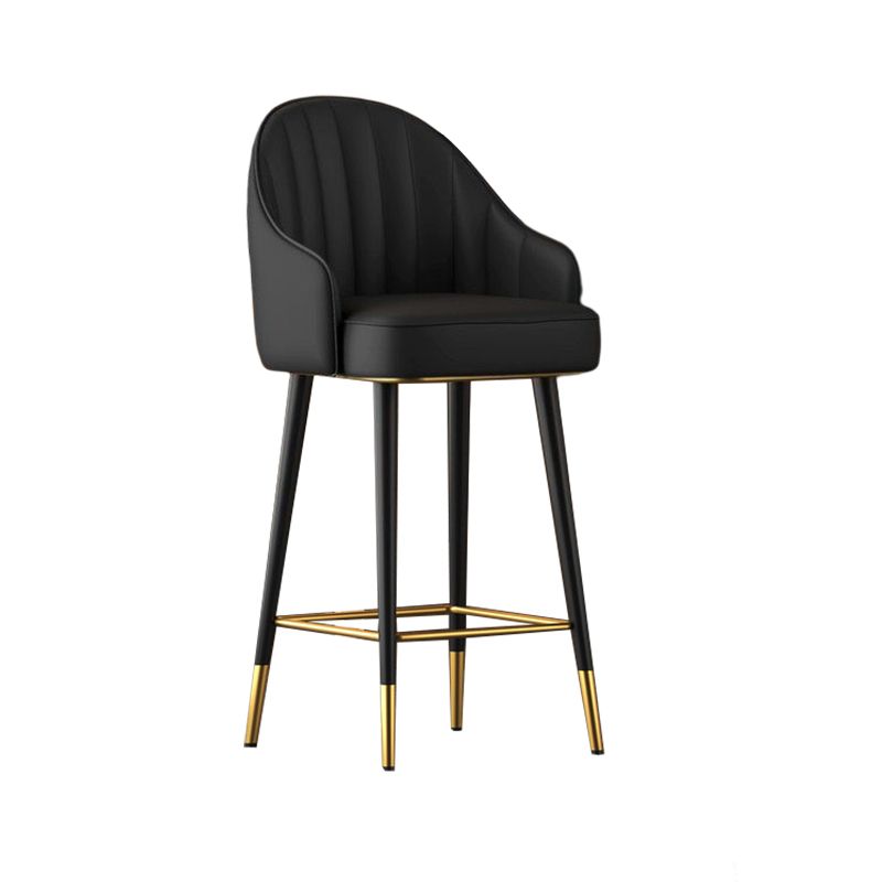 Abra Faux leather Bar Stool with steel Legs.