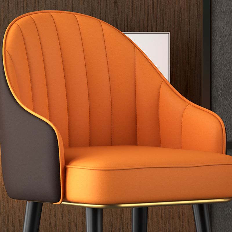 Abra Faux leather Bar Stool with steel Legs.