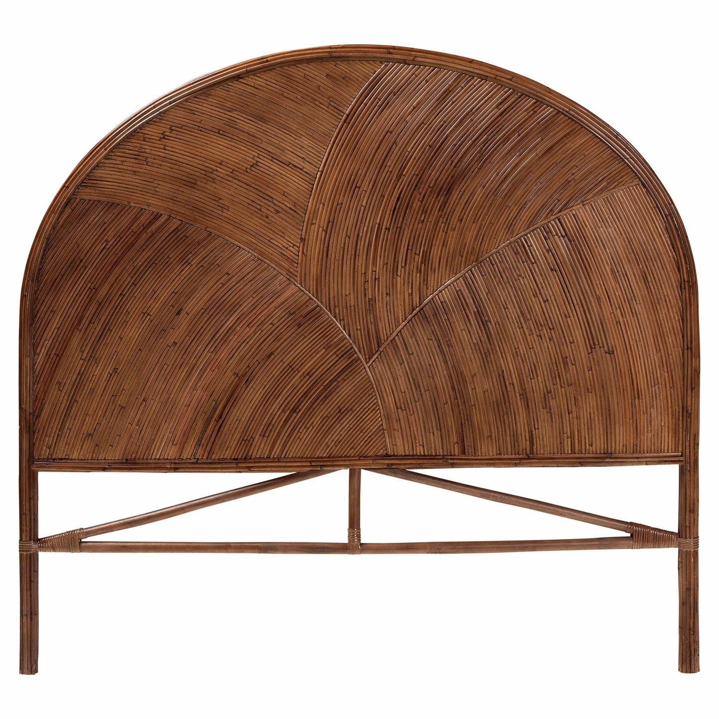 CALVIN & BAY STELLA BOHEMIAN DARK BROWN RATTAN  STANDALONE HEADBOARD