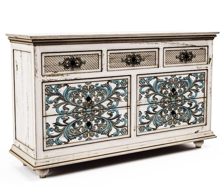 Huda Hand Carved Solid Wooden Bed / Bedroom Set