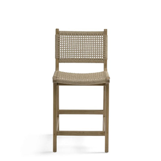 Glioe Solid Wood Low Back Bar and Counter Stool