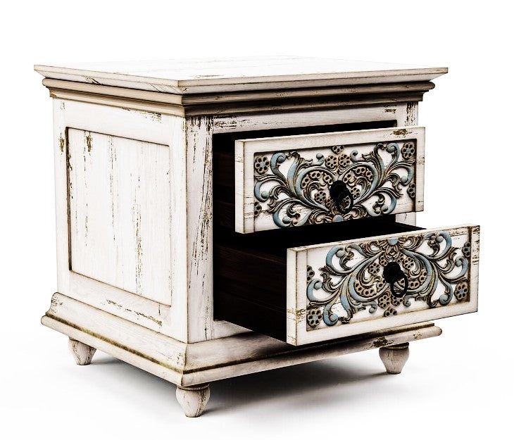 Huda Hand Carved Solid Wooden Bed / Bedroom Set