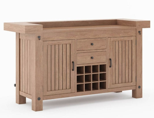 Miller Solid Wooden Bar Cabinet - Indoor / Outdoor