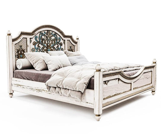 Huda Hand Carved Solid Wooden Bed / Bedroom Set