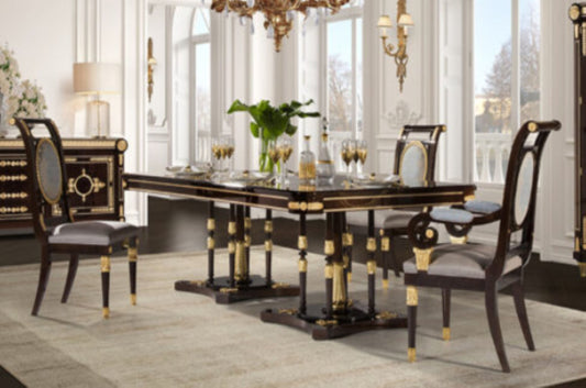 MARS HAND CARVED DESIGNER LUXURY DINING TABLE SET