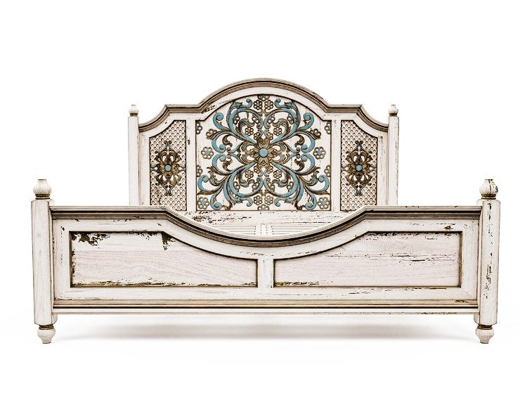 Huda Hand Carved Solid Wooden Bed / Bedroom Set