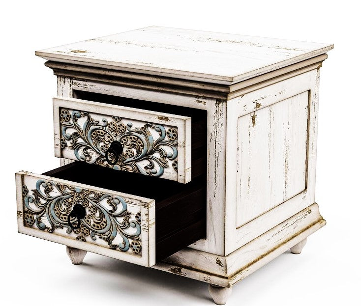 Huda Hand Carved Solid Wooden Bed / Bedroom Set