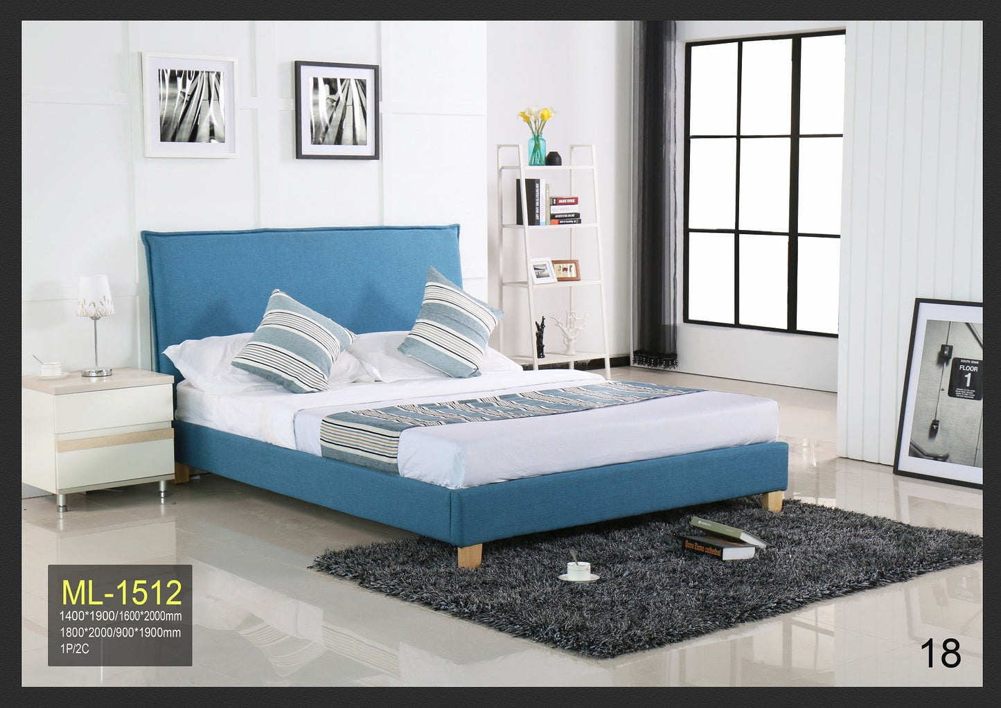 PF1512 Upholstered Bed Frame