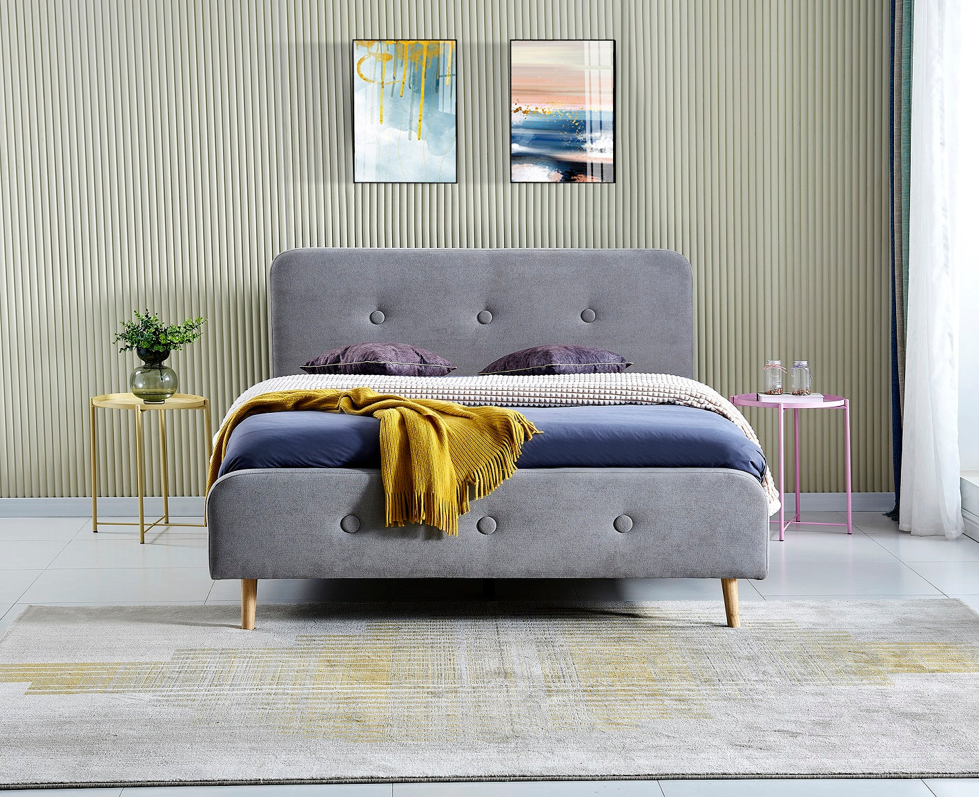 PF1721 Upholstered Bed Frame