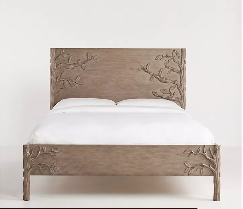 Hand Carved Ornithology Bed