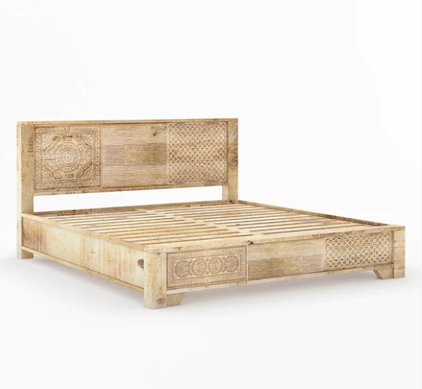 Vivid Sahara Contemporary Mango Wood Bed