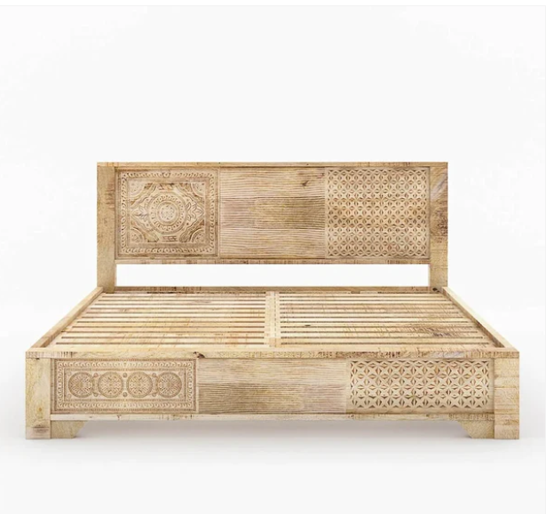 Vivid Sahara Contemporary Mango Wood Bed