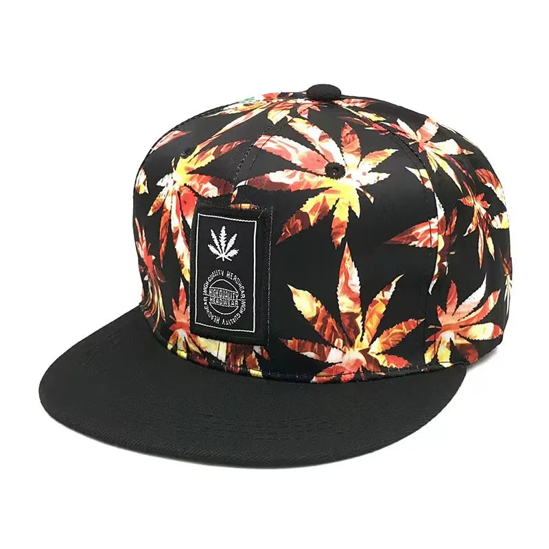 Unisex Vintage Style Maple Leaf Curved Eaves Baseball Cap